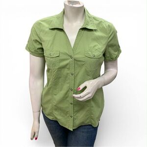 Sonoma Light Green Women's Button-Down Shirt Size XL